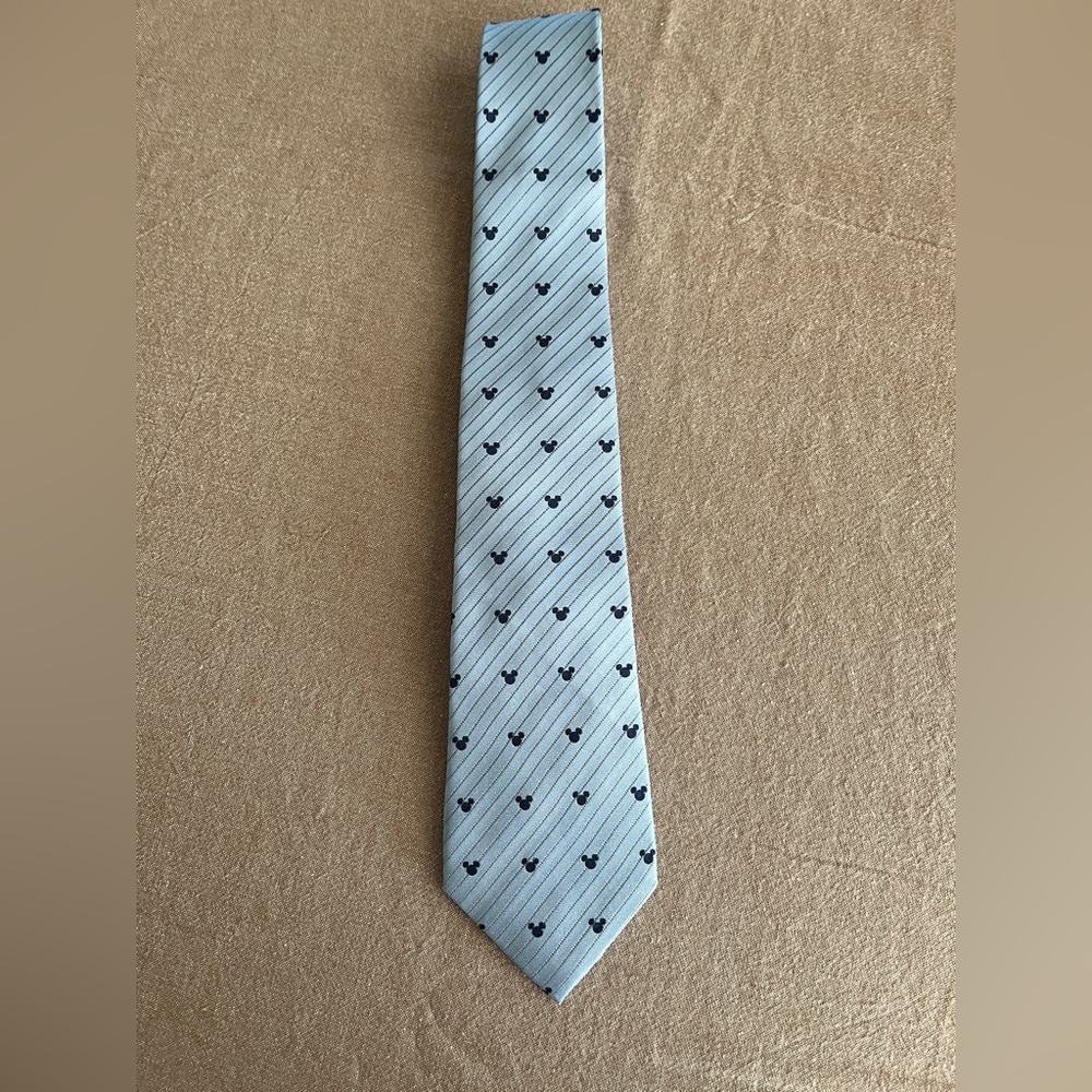 Disney Light Blue Tie with Mickey Pattern
